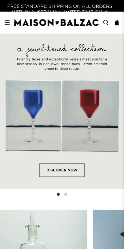 Maison Balzac mobile homepage