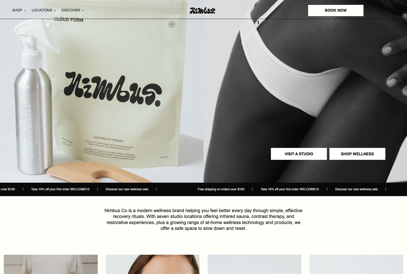 Nimbus Co desktop homepage